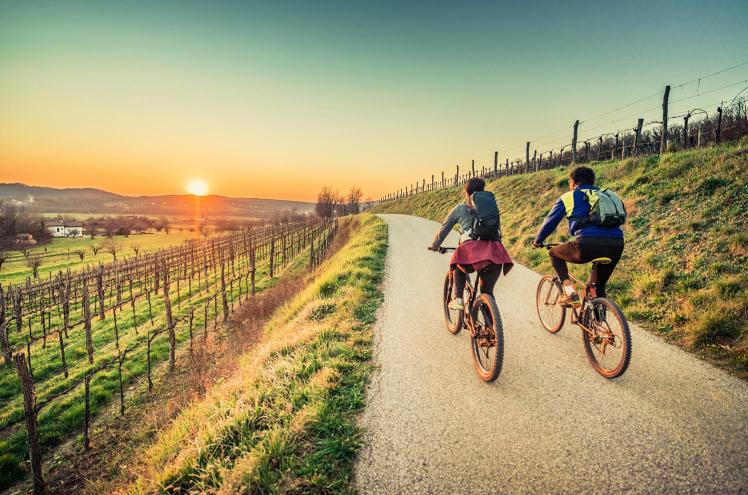 Balade à vélo autour de Lyon vignobles ANCV